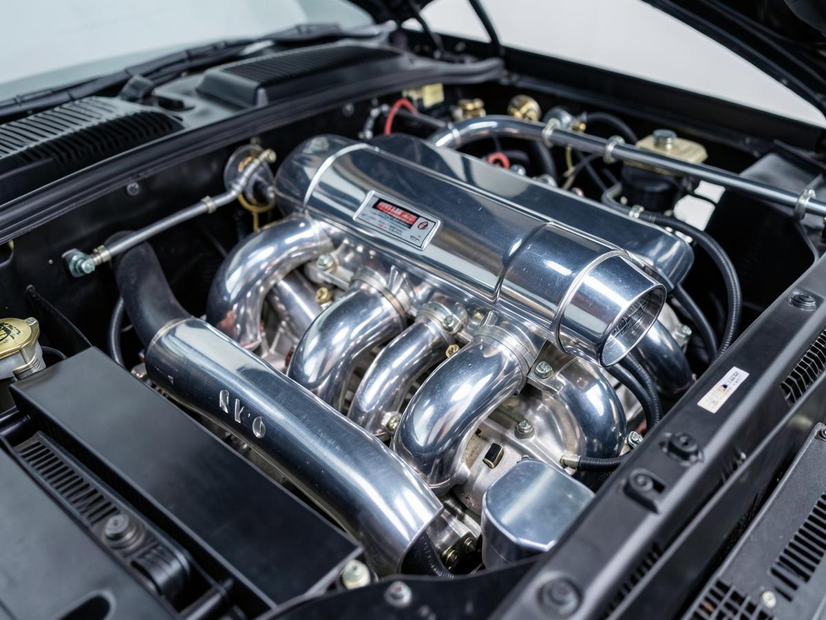 Polished performance engine bay